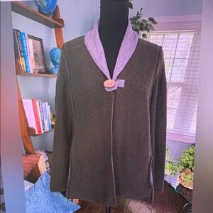 Cozy Brown Cardigan with Button Detail